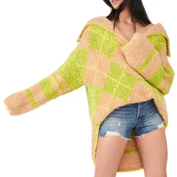 Free People Sunshine To Follow new with tags XS sweater in lemon sugar combo - Picture 3 of 9